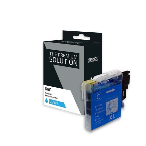 Cartouche jet d'encre Compatible BROTHER LC1100C - Cyan