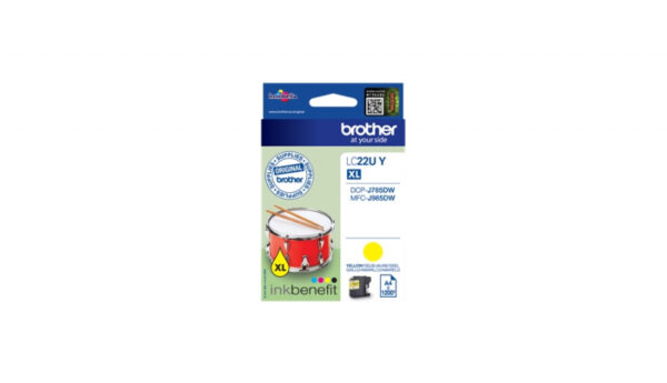 Cartouche Jet d'encre Originale Marque BROTHER  LC22UY - Jaune