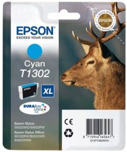 Cartouche Jet d'encre Originale Marque EPSON T1302 XL (C13T13024012) - Cyan