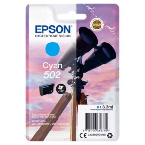 Cartouche Jet d'encre Original Marque EPSON 502XL (C13T02W24010) - Cyan